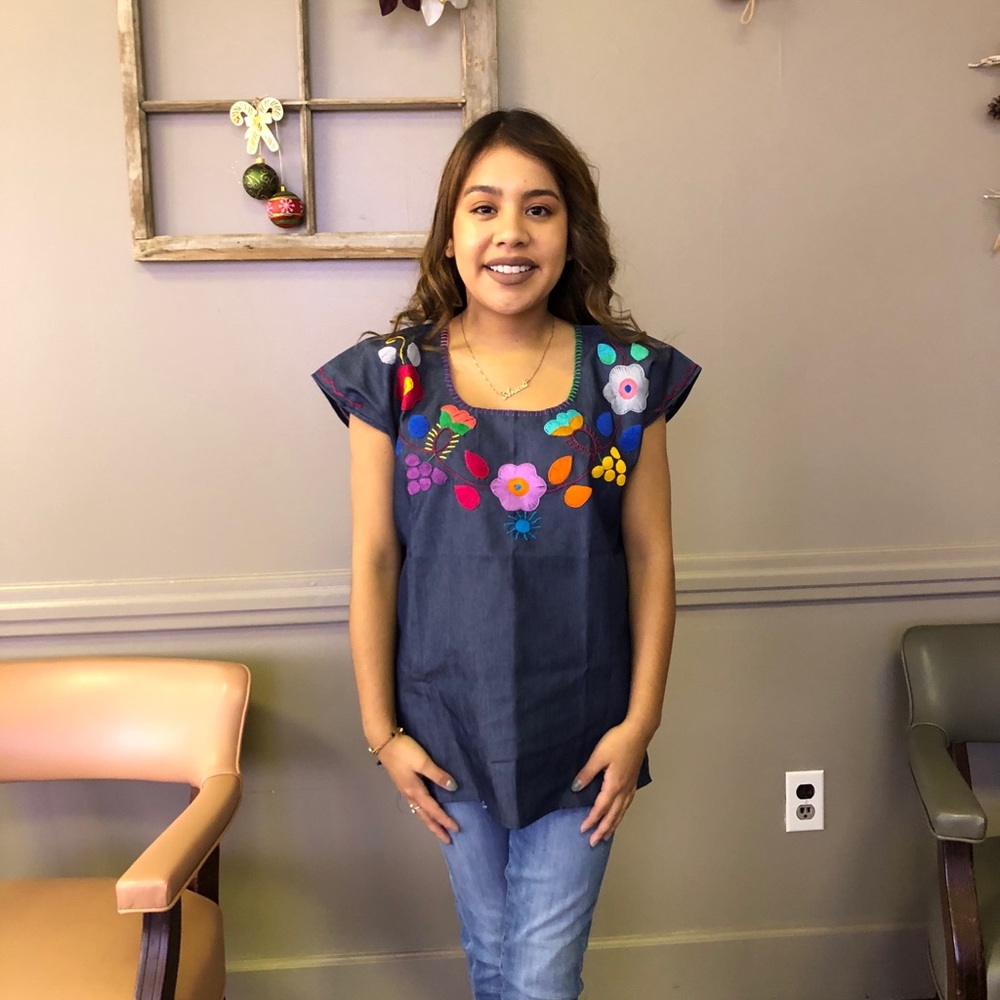 Embroidered hand made blouse